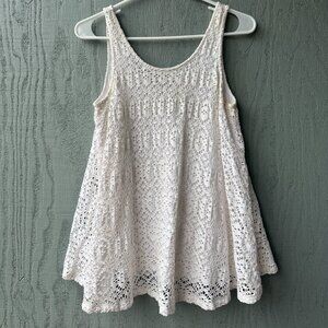 Anthropologie Deletta White Eyelet Top